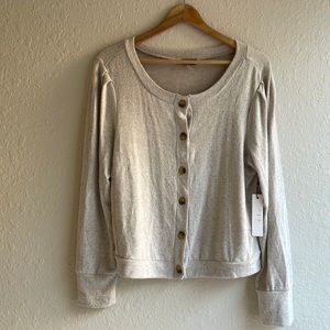 NWT INCREDIBLY SOFT Crosby. cardigan size L in gorgeous oatmeal